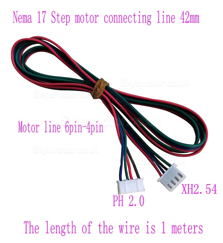 0.15m/0.3m/0.5m/1m/1.5m OUKEDA PH2.0-XH2.54 Terminal Extenstion Cable for NEMA 17 Stepper Motor